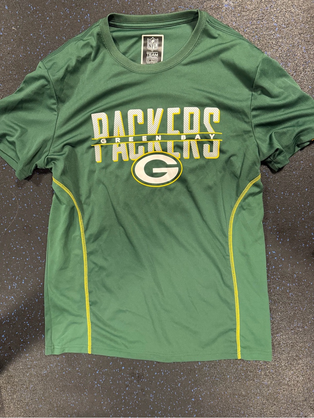 NFL Green Team Apparel Crewneck Tee with White Logo Accents
